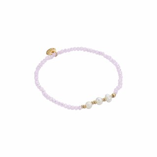 biba Armband Crystal mit Süßwasserperlen - rosa