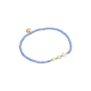 biba Armband Crystal mit Süßwasserperlen - blau
