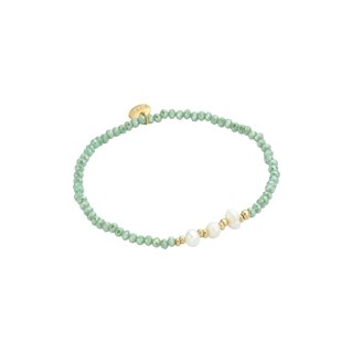 biba Armband Crystal mit Süßwasserperlen - grün