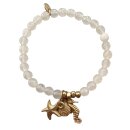 biba Armband Naturstein SEEPFERDCHEN MUSCHEL SEESTERN gold