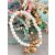 biba Armband Naturstein SEEPFERDCHEN MUSCHEL SEESTERN gold