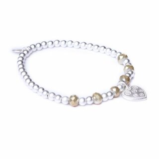 biba Armband HERZ silber matt