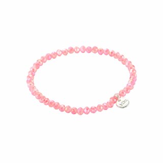 biba Armband Crystal rosa 4 mm