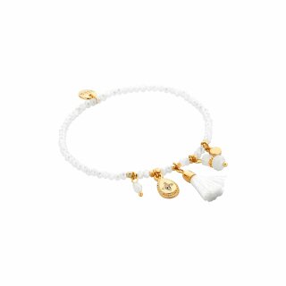 biba Armband Crystal weiß mit Anhängern
