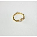Elastischer Ring aus 925 Silber vergoldet mit...