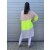Strickjacke STOCKHOLM  - Neongelb-Creme-Grau