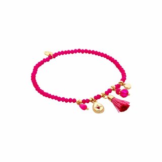 biba Armband Crystal pink mit Anhängern