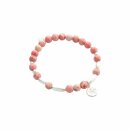 biba Armband Naturstein rosa / silber