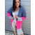 Strickjacke STOCKHOLM - Blau-Pink-Grau