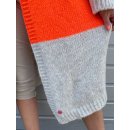 Strickjacke STOCKHOLM - Grau-Orange-Beige