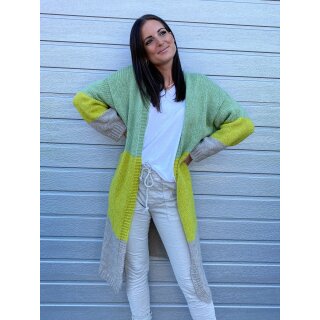 Strickjacke STOCKHOLM - Khaki-Oliv-Beige