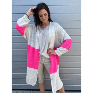 Strickjacke STOCKHOLM - Beige-Pink-Beige