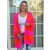 Oversize Strickjacke COPENHAGEN - Pink-Orange