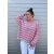Oversize Strickpulli LUZERN - Grau-Pink