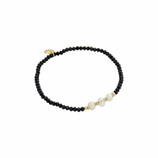 biba Armband Crystal mit Süßwasserperlen - schwarz