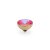 QUDO Ringaufsatz BOTTONE 13 mm gold LOTUS PINK DELITE