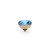 QUDO Ringaufsatz BOTTONE 11,5  mm gold AQUAMARINE