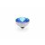 QUDO Ringaufsatz BOTTONE 13 mm silber ROYAL BLUE DELITE