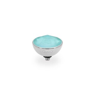 QUDO Ringaufsatz BOTTONE 13 mm silber MINT GREEN