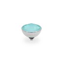 QUDO Ringaufsatz BOTTONE 13 mm silber MINT GREEN