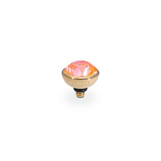 QUDO Ringaufsatz BOTTONE 10 mm gold ORANGE GLOW DELITE