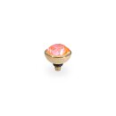 QUDO Ringaufsatz BOTTONE 10 mm gold ORANGE GLOW DELITE