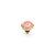 QUDO Ringaufsatz BOTTONE 10 mm gold ORANGE GLOW DELITE