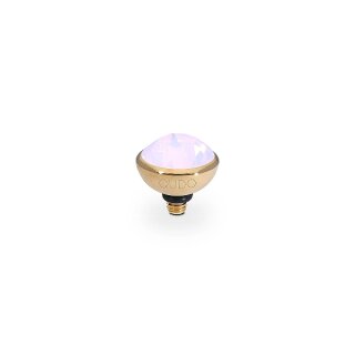 QUDO Ringaufsatz BOTTONE 10 mm gold ROSE WATER OPAL