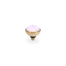 QUDO Ringaufsatz BOTTONE 10 mm gold ROSE WATER OPAL