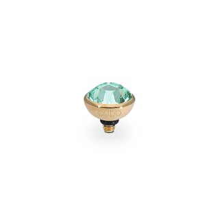 QUDO Ringaufsatz BOTTONE 10 mm gold CHRYSOLITE