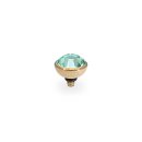 QUDO Ringaufsatz BOTTONE 10 mm gold CHRYSOLITE