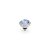 QUDO Ringaufsatz BOTTONE 10 mm silber LIGHT COLORADO TOPAZ SHIMMER