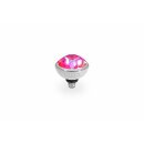 QUDO Ringaufsatz BOTTONE 10 mm silber ROYAL RED DELITE
