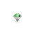 QUDO Ringaufsatz BOTTONE 10 mm silber PERIDOT