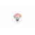 QUDO Ringaufsatz BOTTONE 10 mm silber ORANGE GLOW DELITE