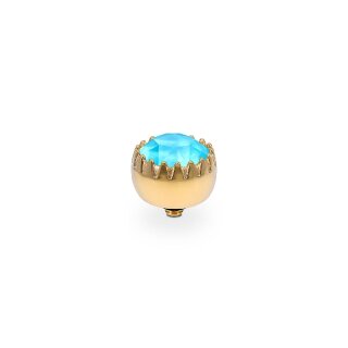 QUDO Ringaufsatz LONDON big gold AZURE BLUE
