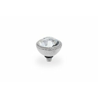 QUDO Ringaufsatz FABERO silber 11 mm CRYSTAL