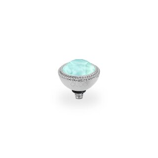 QUDO Ringaufsatz FABERO silber 11 mm MINT GREEN
