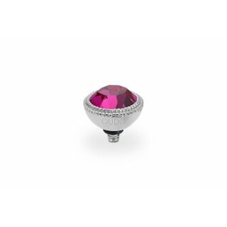 QUDO Ringaufsatz FABERO silber 11 mm FUCHSIA