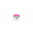 QUDO Ringaufsatz FABERO flat silber 10 mm LOTUS PINK DELITE
