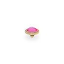 QUDO Ringaufsatz FABERO flat gold 10 mm LOTUS PINK DELITE