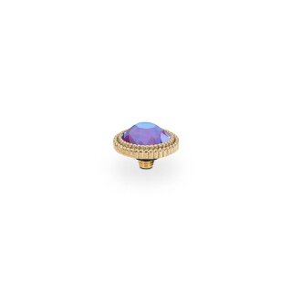 QUDO Ringaufsatz FABERO flat gold 10 mm BURGUNDY DELITE