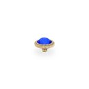 QUDO Ringaufsatz FABERO flat gold 10 mm MAJESTIC BLUE