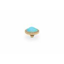 QUDO Ringaufsatz FABERO flat gold 10 mm LAGUNA DELITE
