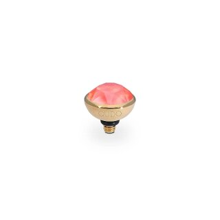 QUDO Ringaufsatz BOTTONE 10 mm gold LIGHT CORAL
