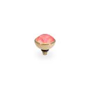 QUDO Ringaufsatz BOTTONE 10 mm gold LIGHT CORAL
