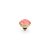 QUDO Ringaufsatz BOTTONE 10 mm gold LIGHT CORAL