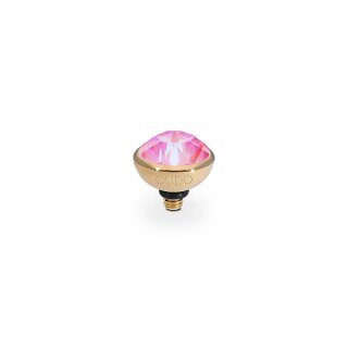 QUDO Ringaufsatz BOTTONE 10 mm gold LOTUS PINK DELITE