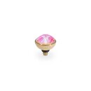 QUDO Ringaufsatz BOTTONE 10 mm gold LOTUS PINK DELITE