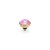 QUDO Ringaufsatz BOTTONE 10 mm gold LOTUS PINK DELITE
